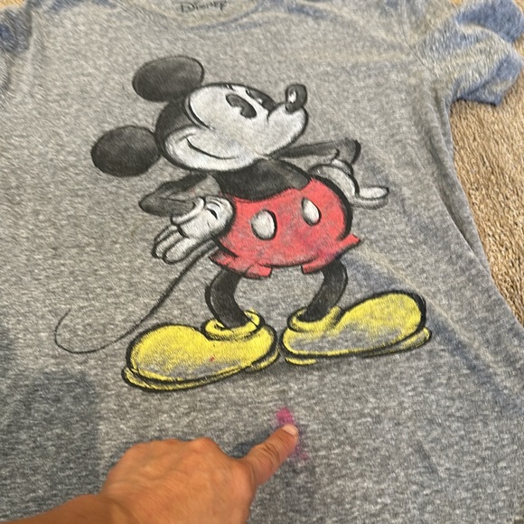 Disney Mickey Mouse Unisex Shirt Gray Size S - Picture 2 of 7